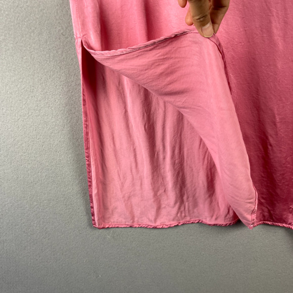 Zara Satin Slip Dress Womens Small Pink Asymmetrical Flowy Feminine Y2k - Picture 7 of 13
